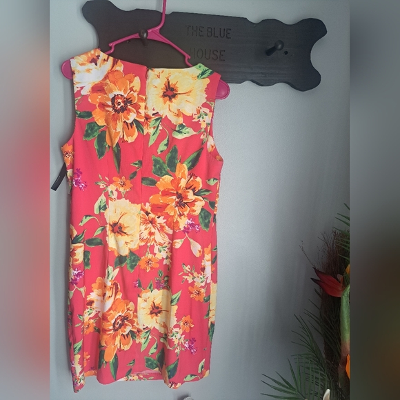 Alyx Dress Womens Pink Floral Sheath Sleeveless Zip-Up Dress Sz 12 #New - Picture 6 of 9